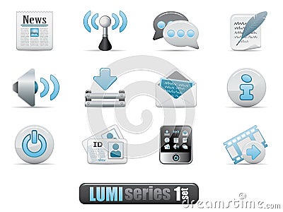 Web Blog Icon Set Vector Illustration