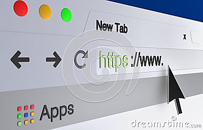 Web browser address bar Stock Photo