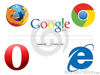 Web browser icons Vector Illustration