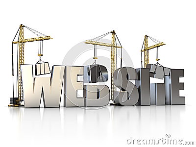 Web building Cartoon Illustration