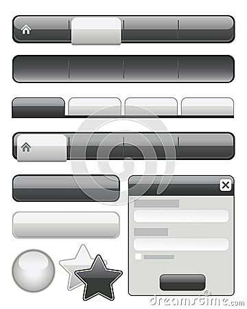 Web button elements Vector Illustration