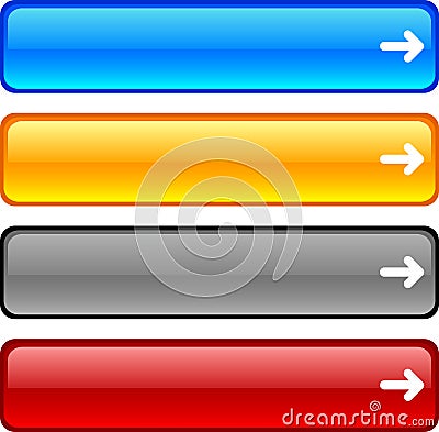 Web buttons. Vector Illustration