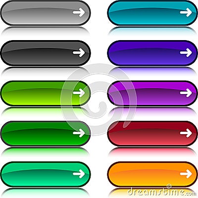 Web buttons. Vector Illustration