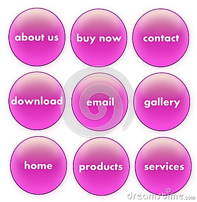 Web buttons Stock Photo