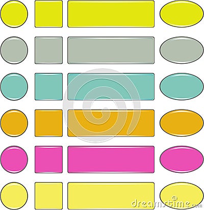 Web Buttons Vector Illustration