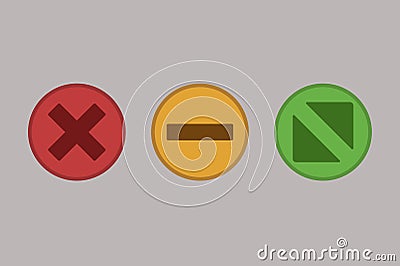 Web buttons illustration Cartoon Illustration