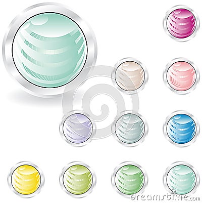 Web buttons in pastel tint Vector Illustration