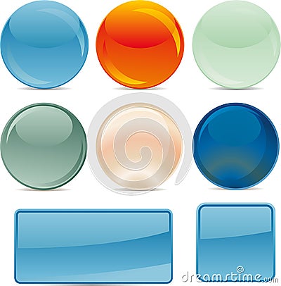 Web Buttons in vector Vector Illustration