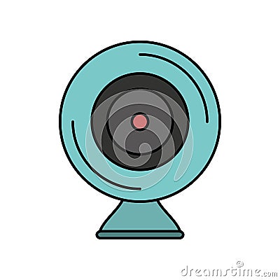 Web camera device isolated icon Vector Illustration