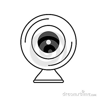 Web camera device isolated icon Vector Illustration