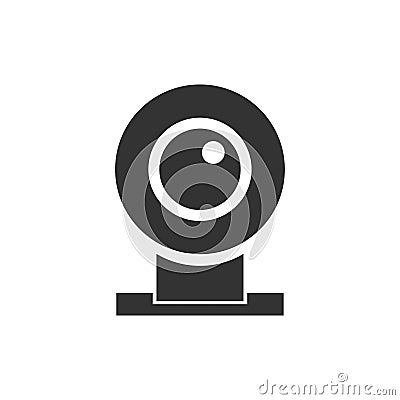 Web camera icon flat Vector Illustration