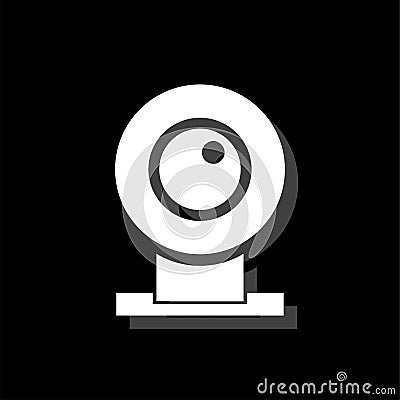 Web camera icon flat Stock Photo