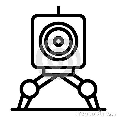 Web camera robot icon outline vector. Android ai Stock Photo
