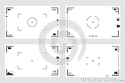 Camera view and focusing screen Vector Illustration