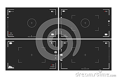 Camera view and focusing screen Vector Illustration