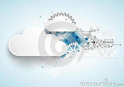 Web cloud technology bussines abstract background Vector Illustration