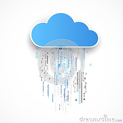 Web cloud technology bussines abstract background Vector Illustration