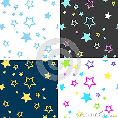 Bright starfall Vector Illustration