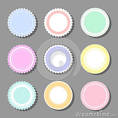 Backgrounds with polka dot and frills Vector Illustration