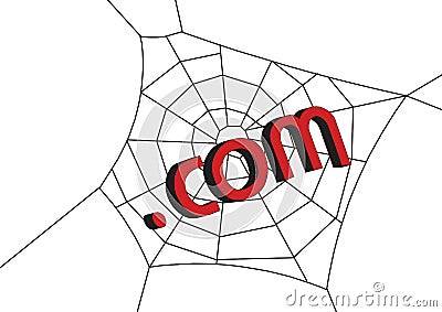 Web with .com Stock Photo