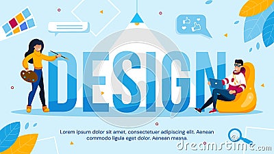 Web, Content Design and Usability Improvement Vector Illustration