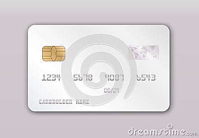 Credit card silver Vector Illustration