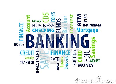 Banking Word Cloud Vector Illustration