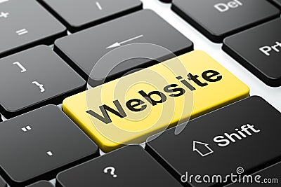 Web design concept: Website on computer keyboard background Stock Photo