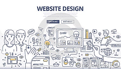 Web Design Doodle Concept Vector Illustration