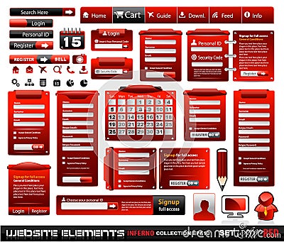 Web design elements extreme collection 2 Vector Illustration