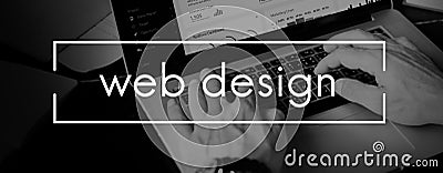 Web Design Homepage Internet layout Software Concept Stock Photo