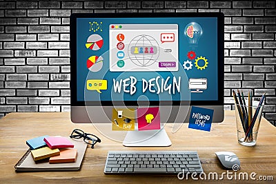 Web Design Homepage Website Creativity Digital Graphic Layout W Stock Photo