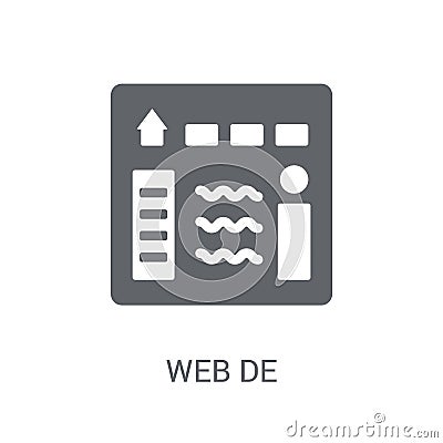 Web design icon. Trendy Web design logo concept on white background from Programming collection Vector Illustration