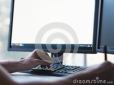 Web design illustrator mockup monitor screen Stock Photo