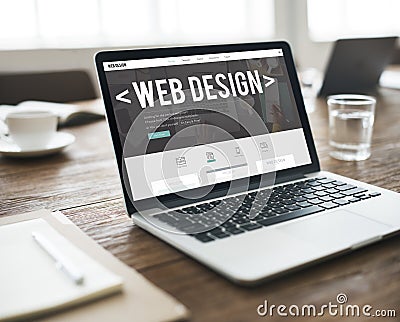 Web Design Internet Website Responsive Software Concept Stock Photo