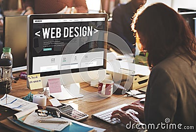 Web Design Internet Website Responsive Software Concept Stock Photo