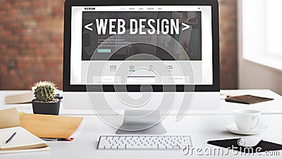 Web Design Internet Website Responsive Software Concept Stock Photo