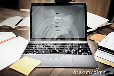 Web Design Laptop Programming Ideas Interface Concept Stock Photo