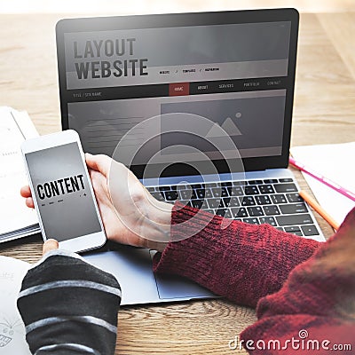Web Design Laptop Programming Ideas Interface Concept Stock Photo