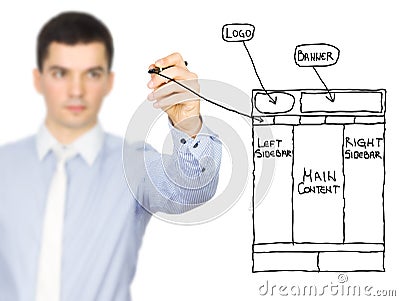 Web design sketch Stock Photo