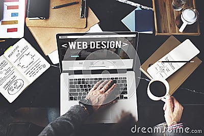 Web Design Website Homepage Ideas Programming Concept Stock Photo
