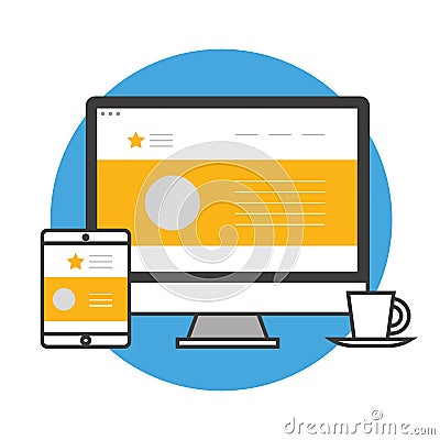 Web designer set Vector Illustration