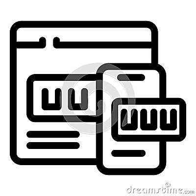 Web developer creating responsive website design for mobile phone Stock Photo