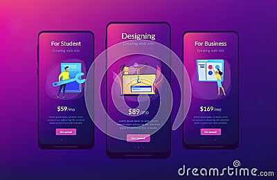 WEB development app interface template Vector Illustration