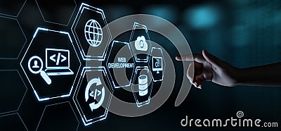 Web Development Coding Programming Internet Technology Business concept Stock Photo