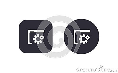 Web development icon button vector illustration scalable vector design Vector Illustration