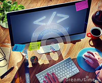 Web Development Internet Digital Graphic Html Concept Stock Photo
