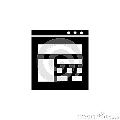 Web development, layout icon Stock Photo