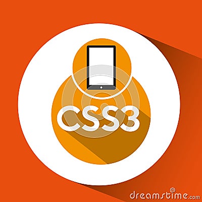 Web development smartphone css3 Vector Illustration