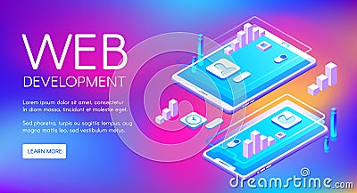 Web development technology vector illustration Vector Illustration